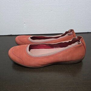 Patagonia  Gilia Poppy Fields Pink-Orange Leather Flat Comortable Shoes 9,5